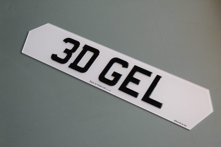 3d Gel Lambo Number plate