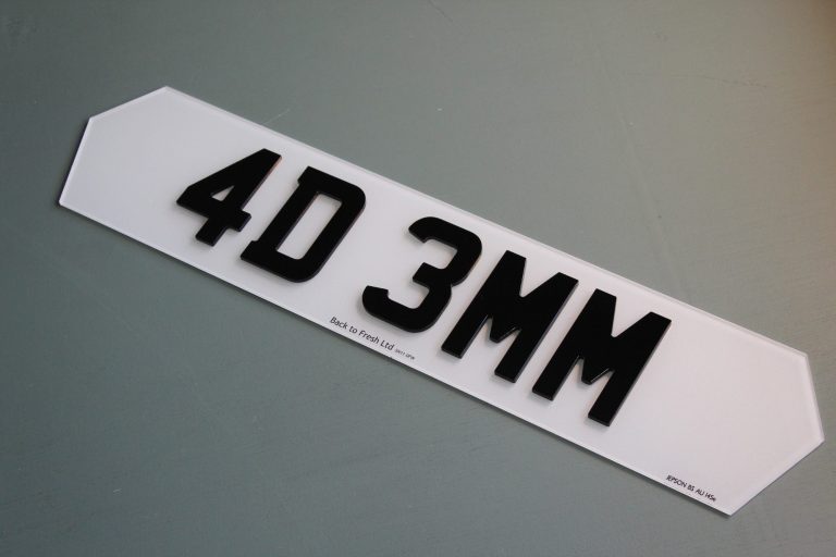 4d 3mm Lambo Number plate